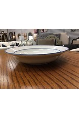 White Bowl w/ blue Trim