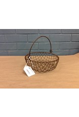 CWI Gifts Wire Mesh Basket Rust