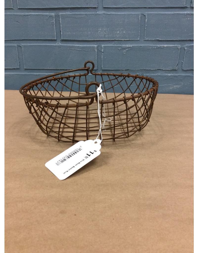 CWI Gifts Wire Mesh Basket Rust