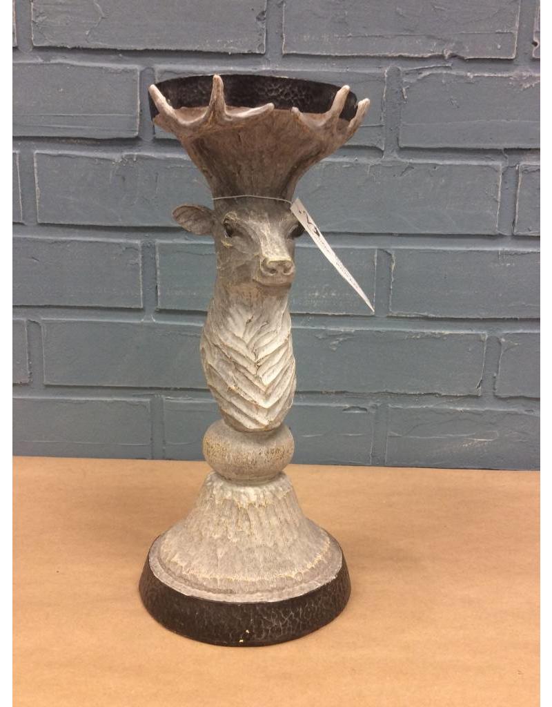 REINDEER PILLAR HOLDER 11"