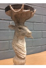 REINDEER PILLAR HOLDER 11"