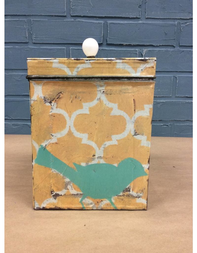 Large Bird Tin Box