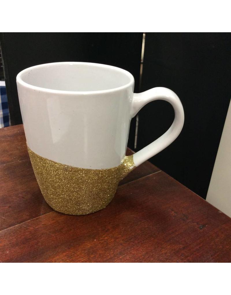 White Glitter Mug