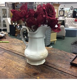 WHITE IRONSTONE PITCHER