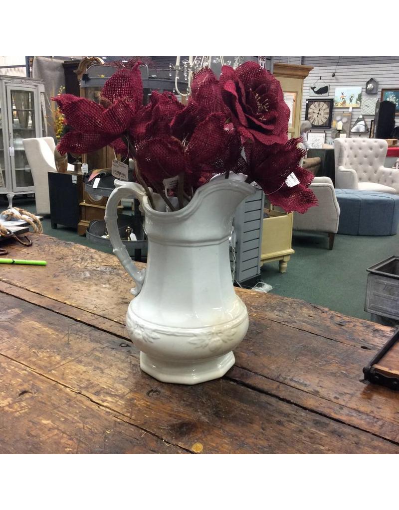 WHITE IRONSTONE PITCHER