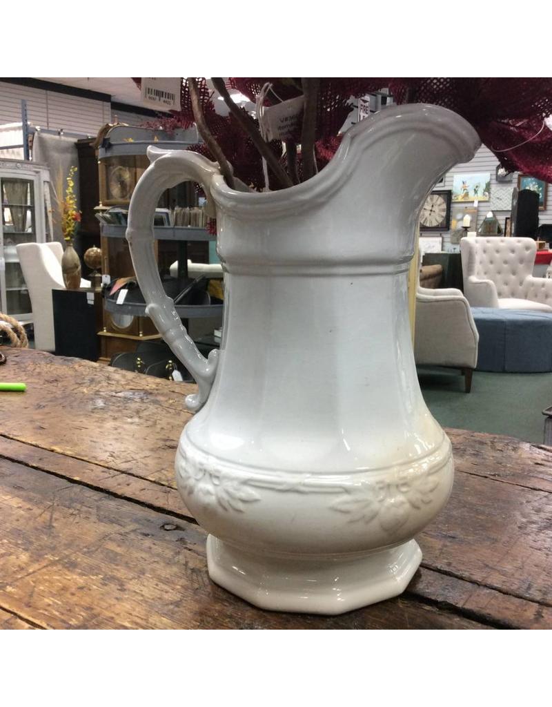 WHITE IRONSTONE PITCHER