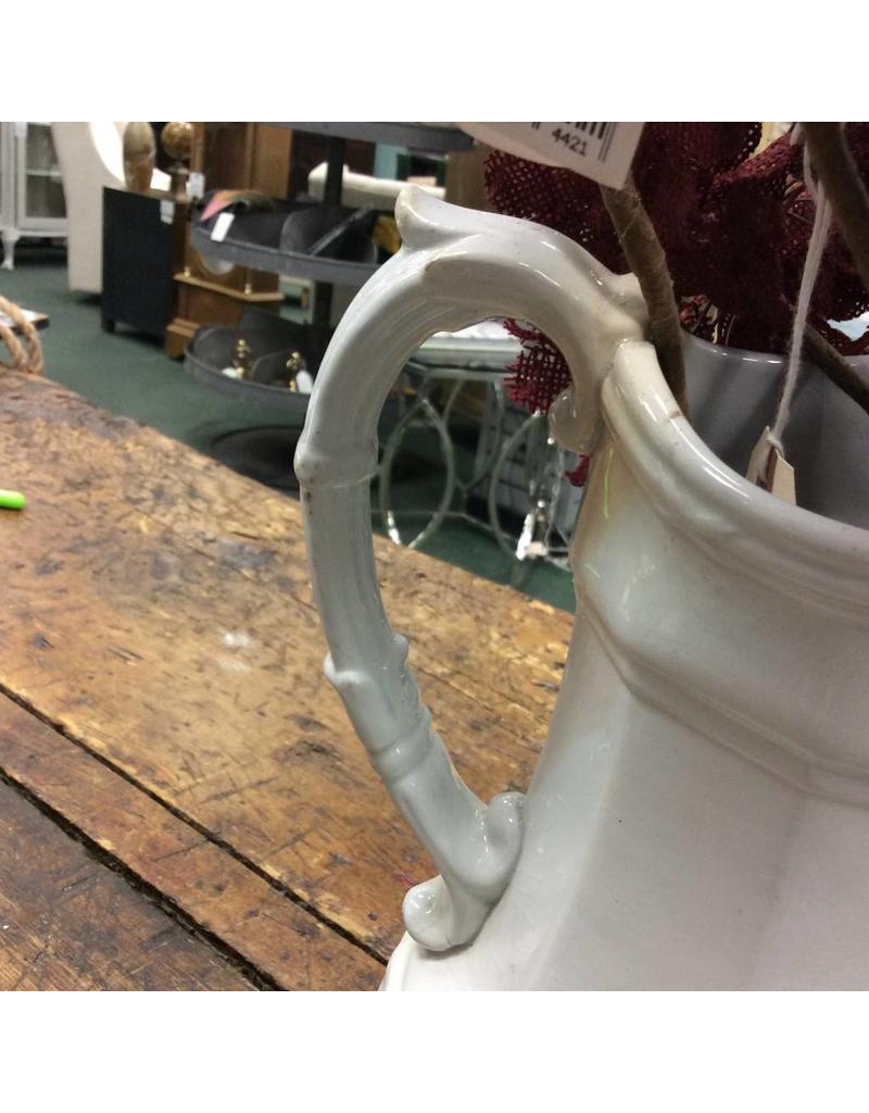WHITE IRONSTONE PITCHER