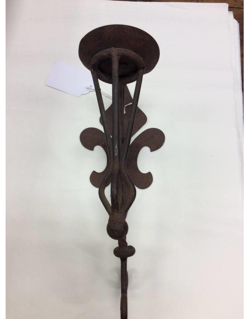 Rusty Iron Candle Sconce