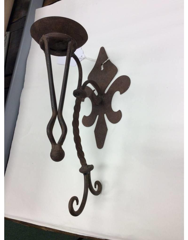 Rusty Iron Candle Sconce