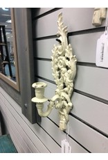 Pair Ornate Metal Wall Sconces