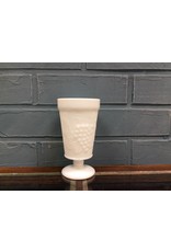 Set of 10 Footed Milk Glass Goblets