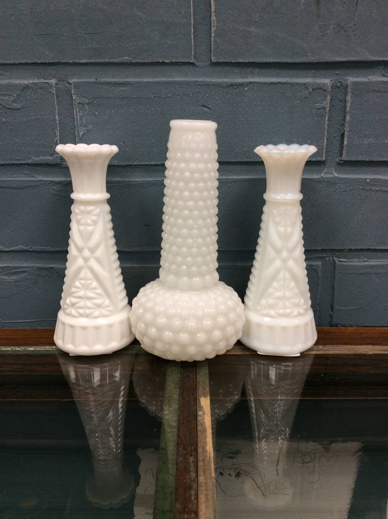 Milk Glass Bud Vase Heirloom Home