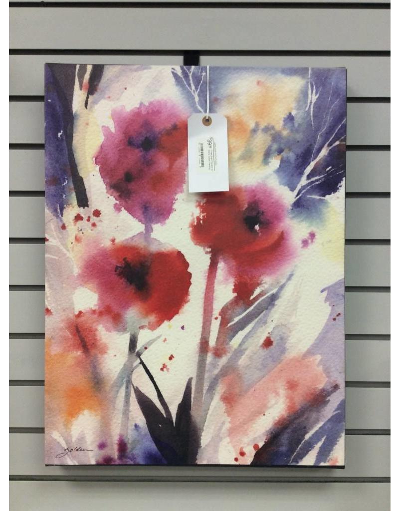 'Three Bright Flowers' by Sheila Golden Painting