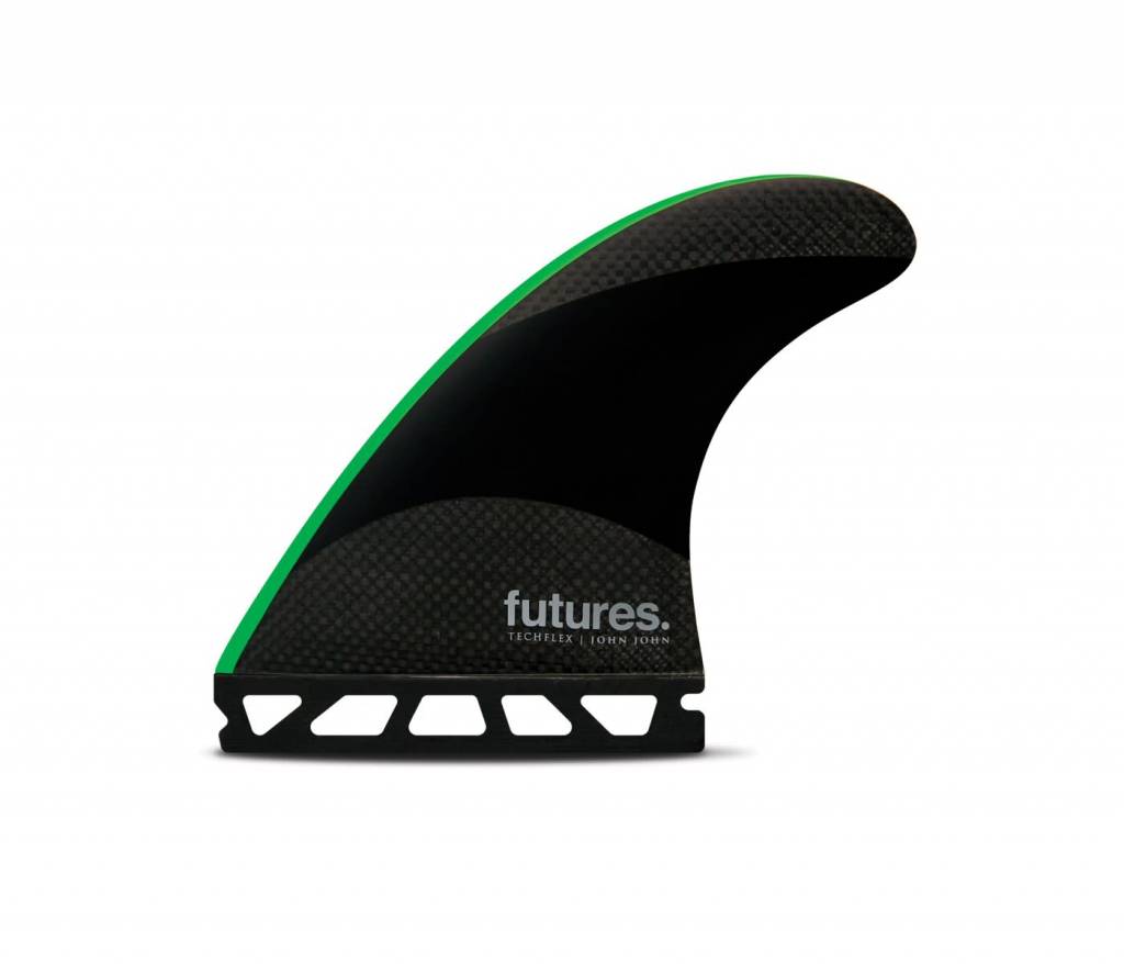 FUTURES JJ-2 MEDIUM TECHFLEX THRUSTER BLACK/NEON GREEN