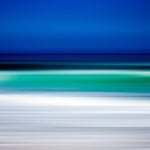 Framed Print on Rag Paper: Turquoise Blur