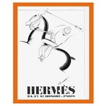 Framed Print on Rag Paper: Hermes 1932 Leather Brand Poster