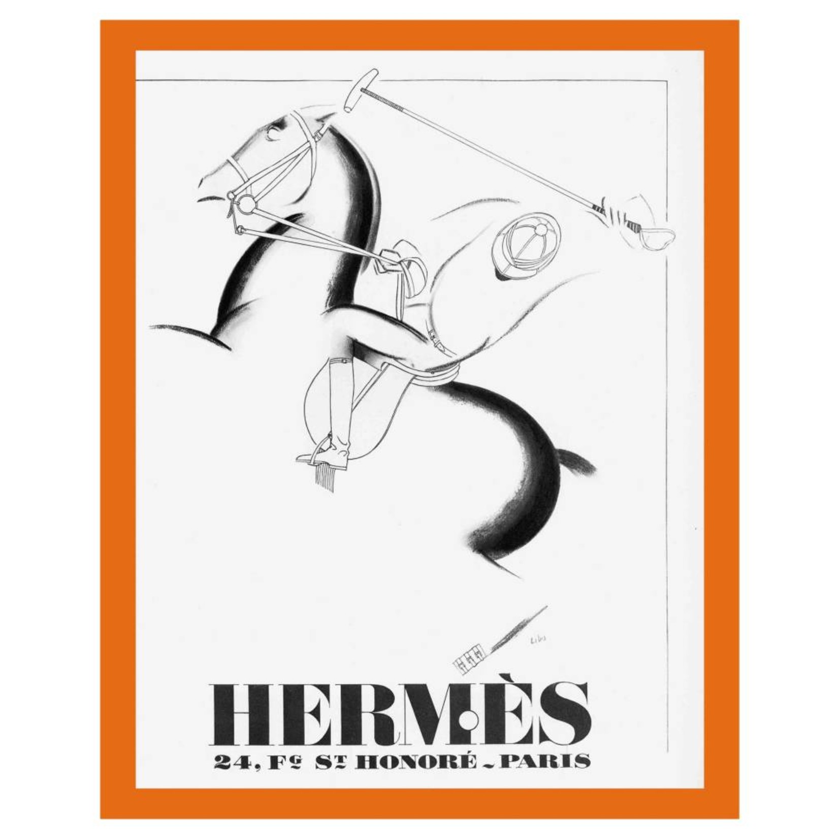 HERMES vintageポスターサイズ20×40