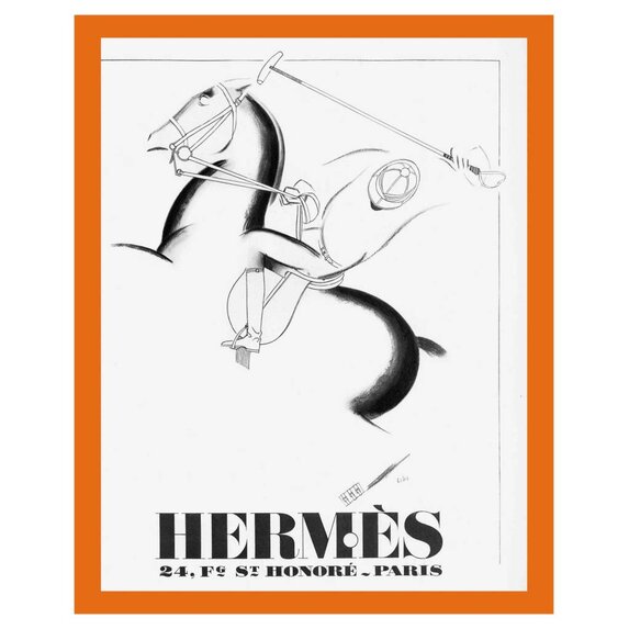 Fine Art Print on Rag Paper Vintage Hermes Poster 1932 Leather Brand