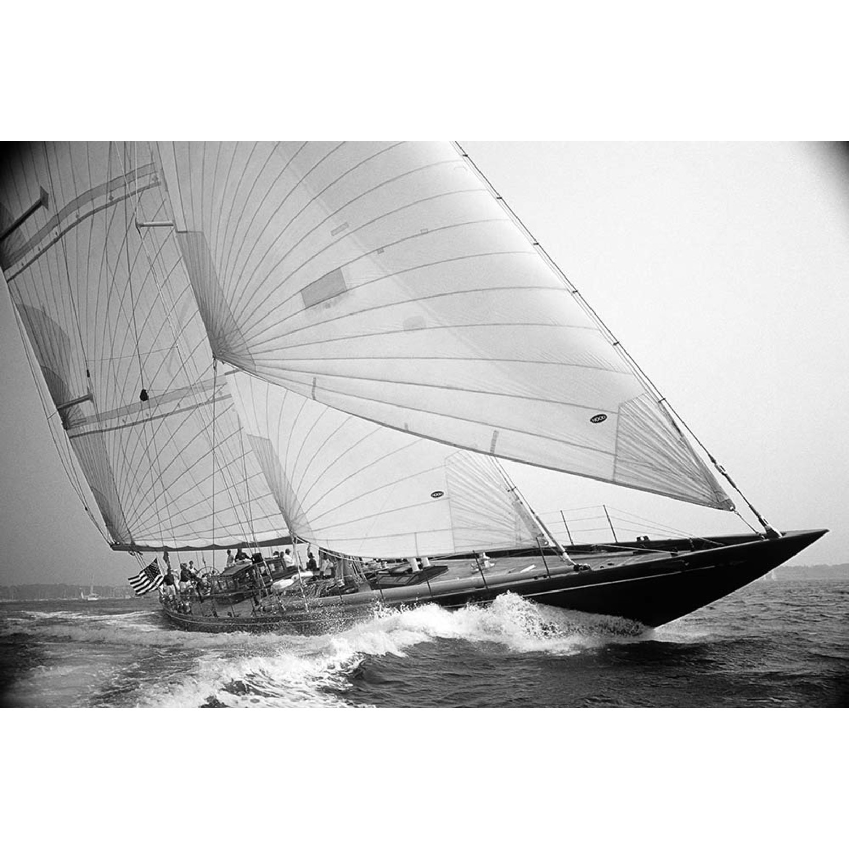 Framed Print on Rag Paper: Shamrock J Class by Kevin Dailey