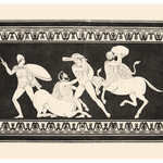 Framed Print on Rag Paper: Hercules fighting Centaurs
