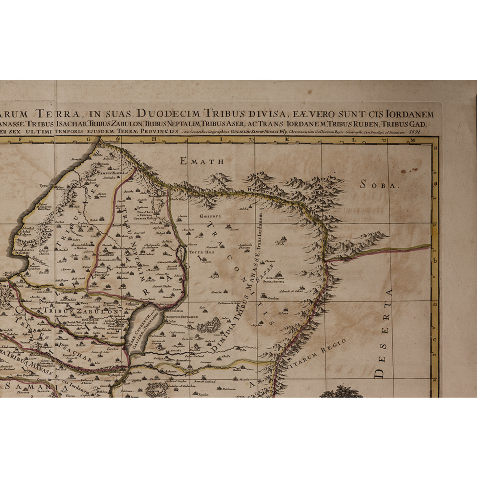 The Picturalist | Fine Art Prints on Paper Antique Map of Judea and the Twelve Tribes