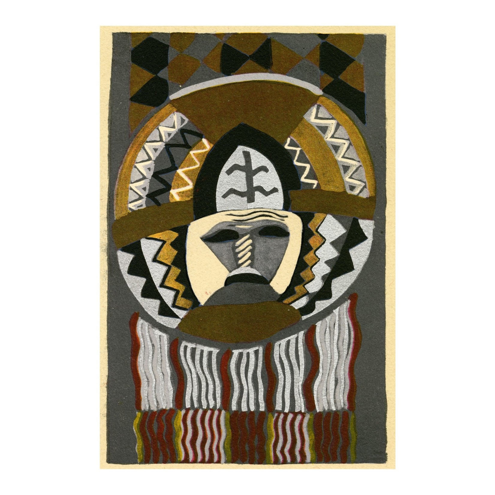 Fine Art Print on Rag Paper African Mask by Edouard Benedictus