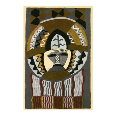 Framed Print on Rag Paper: African Mask by Edouard Benedictus