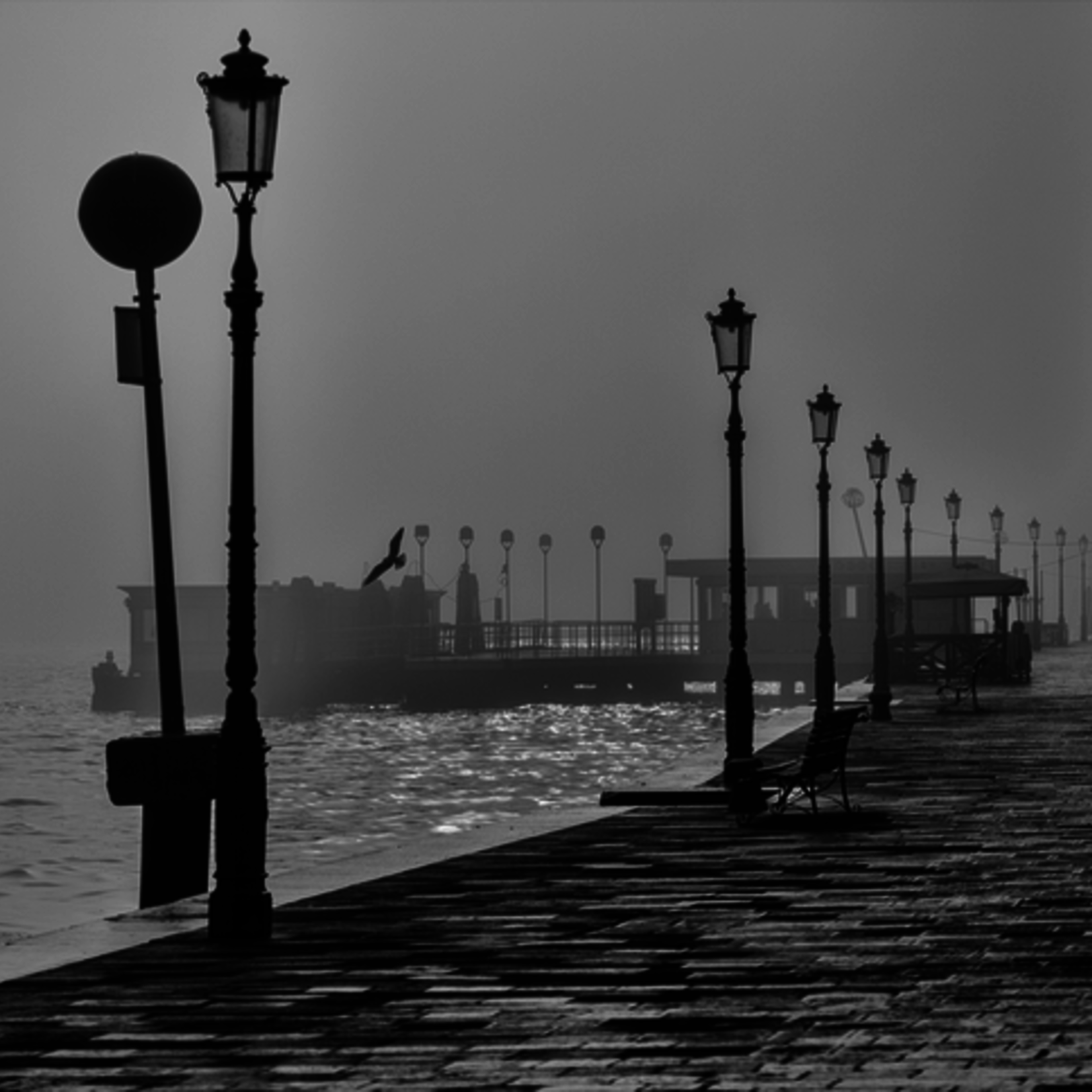 Facemount Acrylic: Morning Fog In Venice Facemount Acrylic