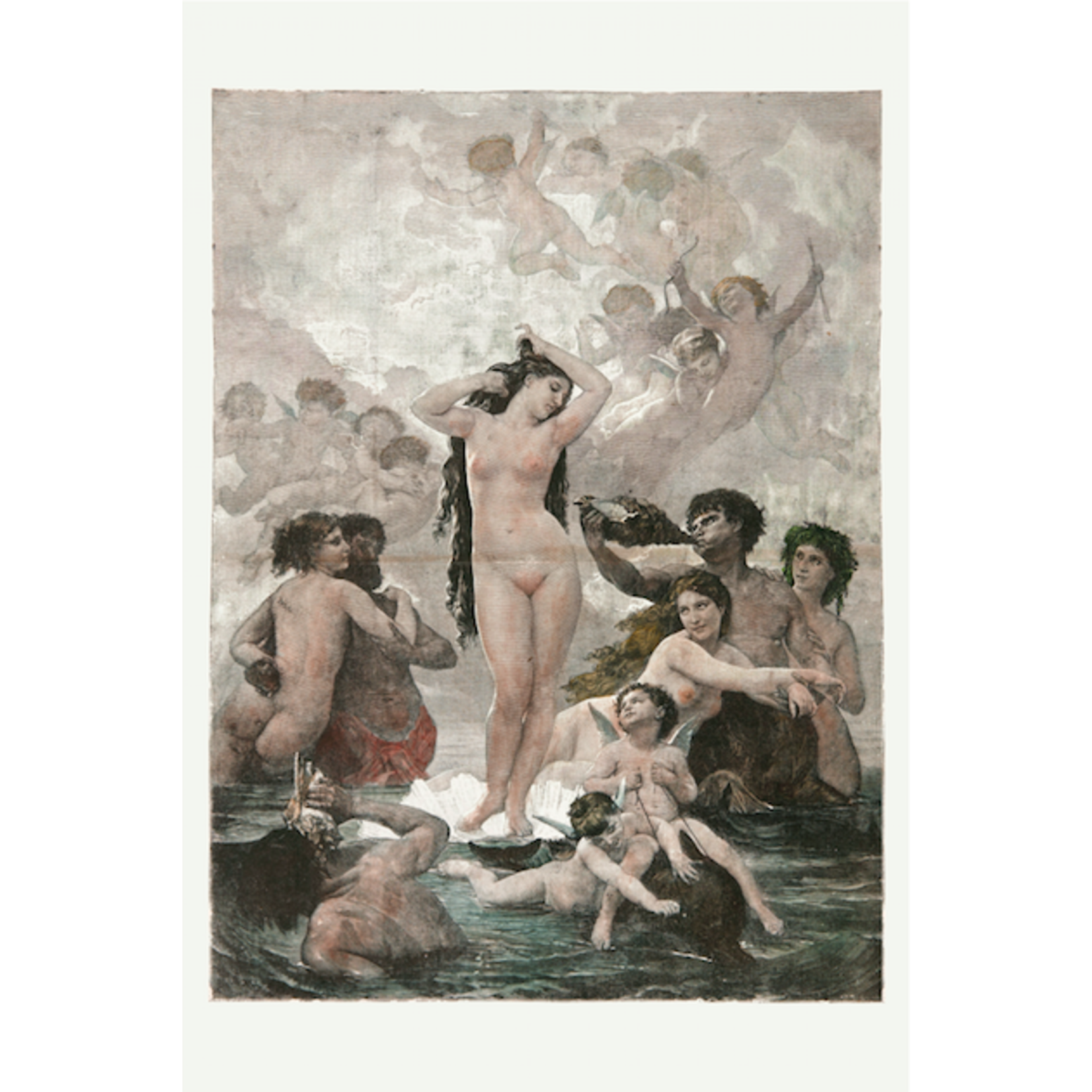 Framed Print on Rag Paper: The Birth of Venus, XIX Century Illustration