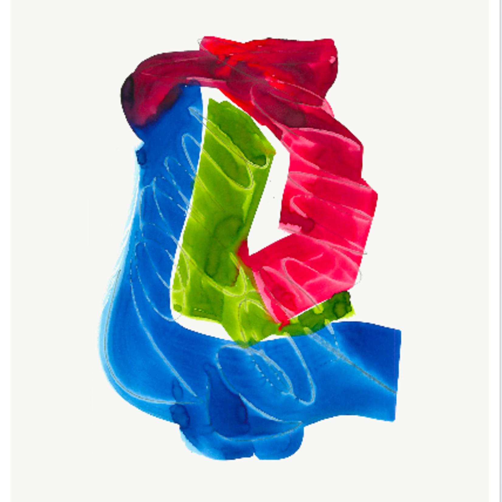 Framed Print on Rag Paper: Color Study 8 By Encarnacion Portal Rubio