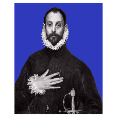 Framed Print on Rag Paper: His Hand on His Chest by Alejandro Franseschini