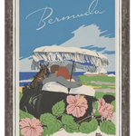 Framed Print on Rag Paper: Bermuda Vintage Travel Poster