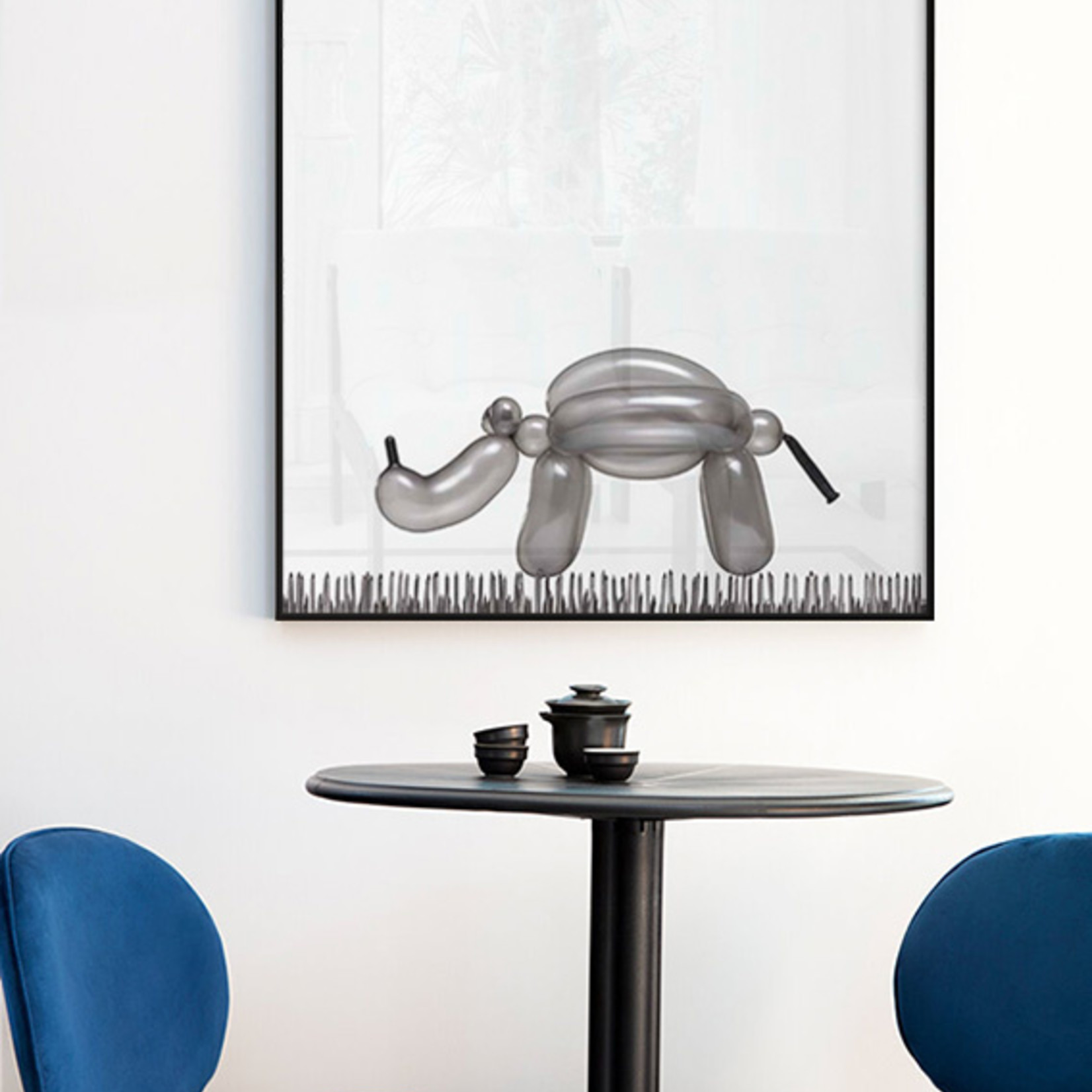 Framed Print on Rag Paper: Rhino by David Romero Lomas