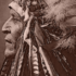Framed Print on Rag Paper: Vintage Photograph 1910 of  'Blackfoot Brave' with Headdress.