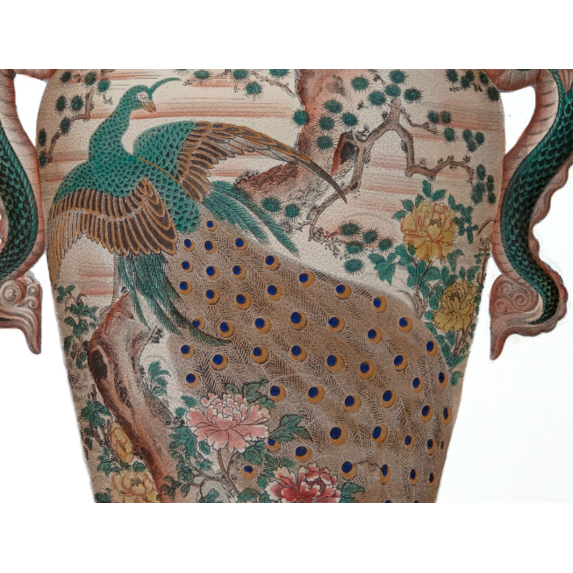 The Picturalist | Fine Art Prints on Paper Chinese Vase in Green and Pink
