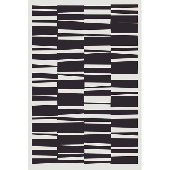 Fine Art Print on Rag Paper Deconstructed Screen in Black and White