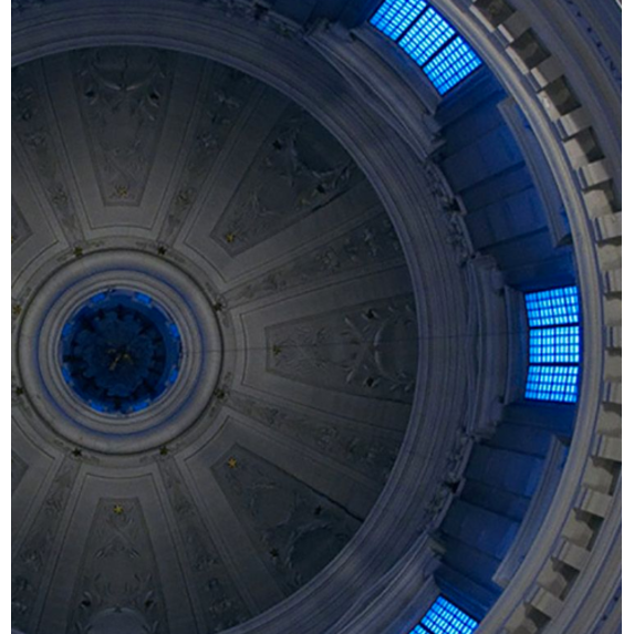 Fine Art Print on Rag Paper Blue and Grey Dome