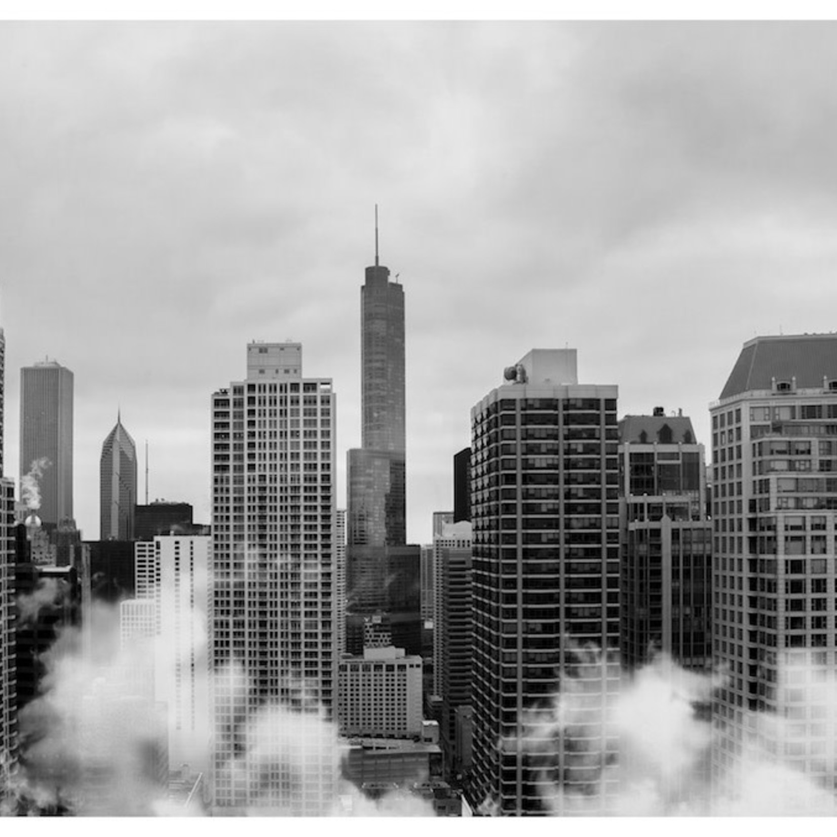 Framed Print on Rag Paper: Chicago Skyline by Ugo Shirvanian