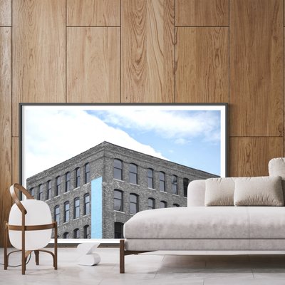 Framed Print on Rag Paper: Brick Building Close-up in Chicago by Ugo Shirvanian