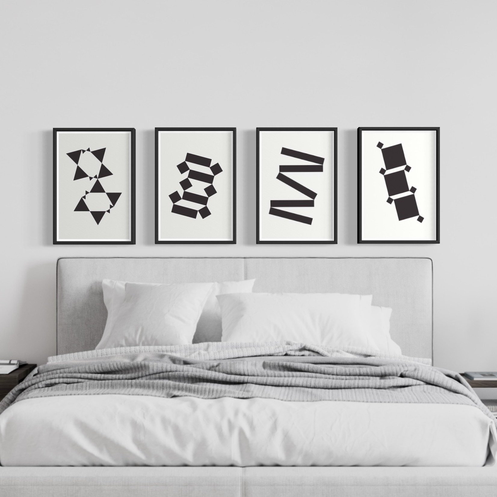 Framed Print on Rag Paper: White Tie Modern 1 by Alejandro Franseschini