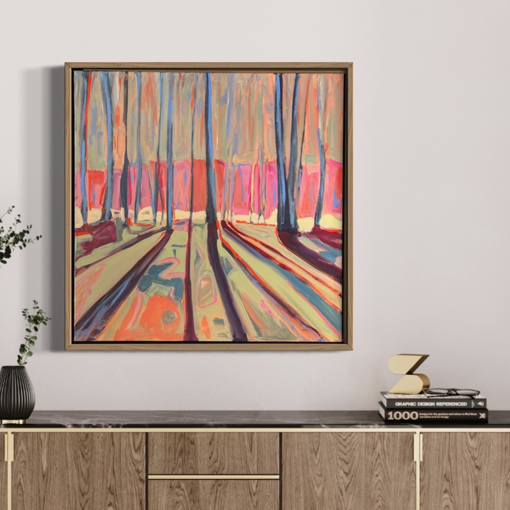 Framed Print on Rag Paper: Infinity Forest by Daph Haus