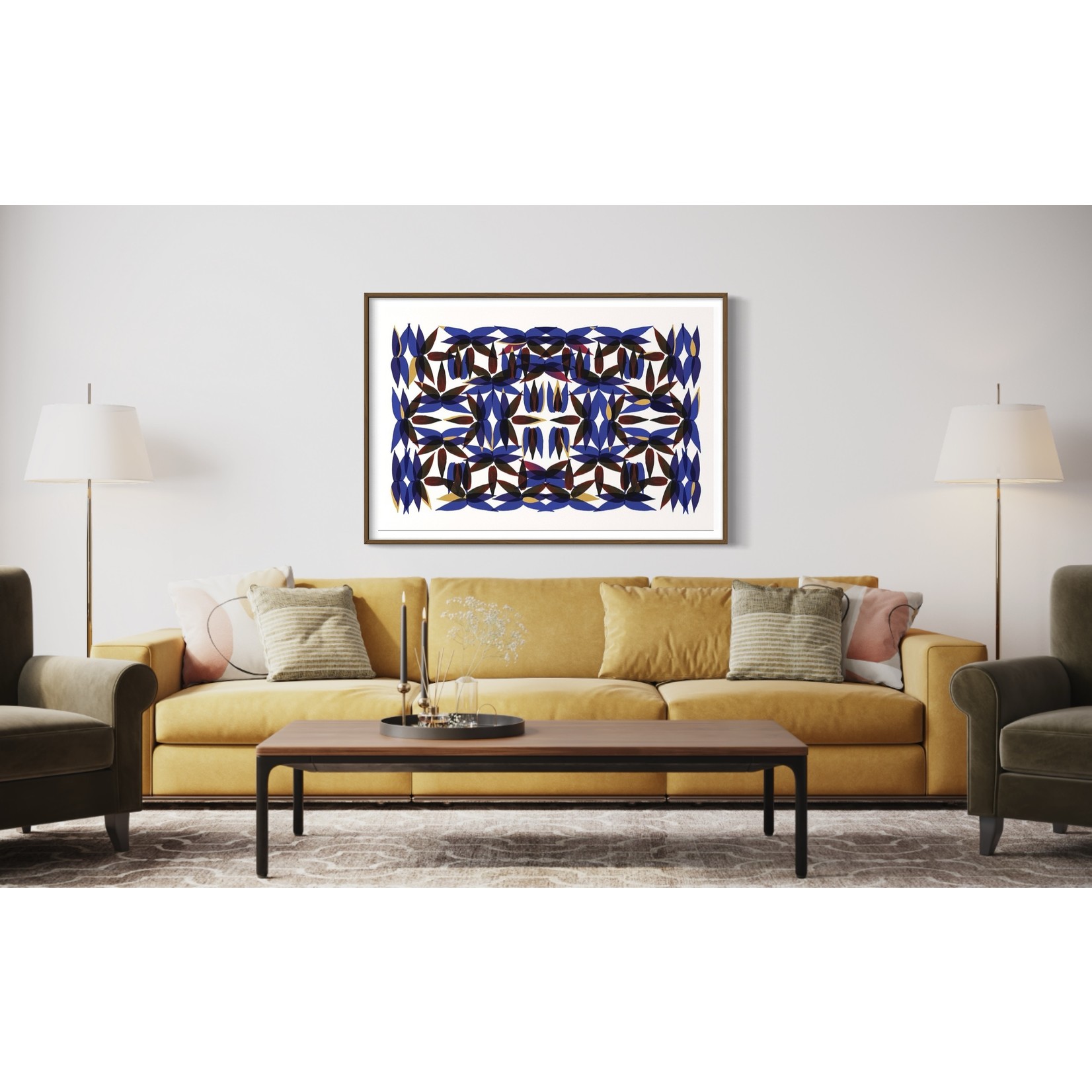 The Picturalist | Fine Art Prints on Paper Kaleidoscope View in Blue