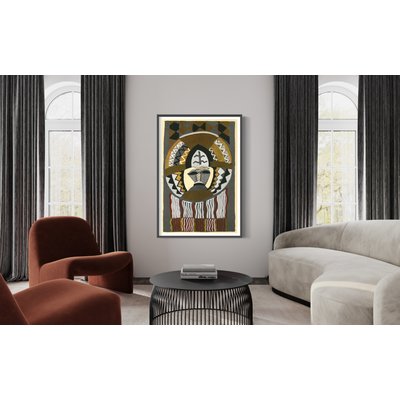 Framed Print on Rag Paper: African Mask by Edouard Benedictus