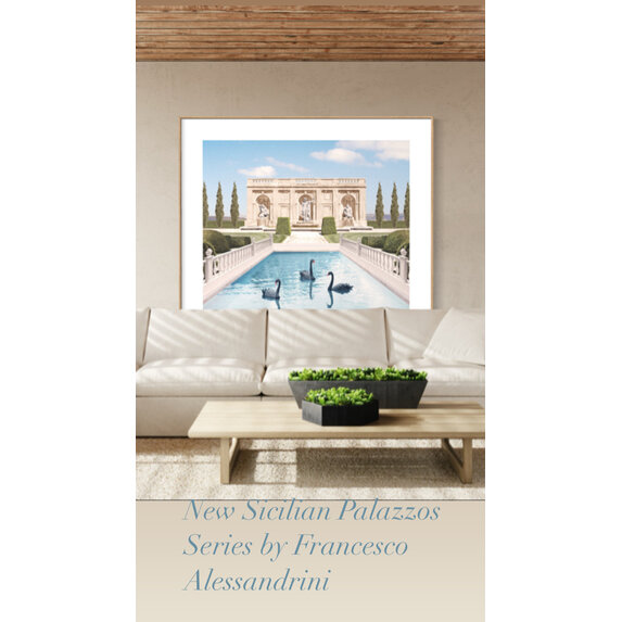 Framed Print on Rag Paper: Sicilian Palazzo Series 1 by Francesco Alessandrini