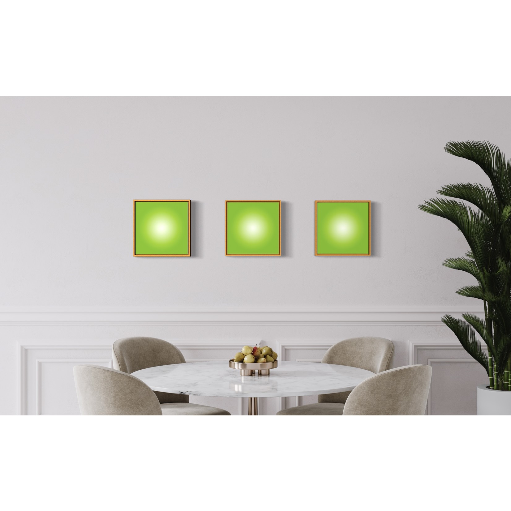 Facemount Metal Prints Bright Green Halo