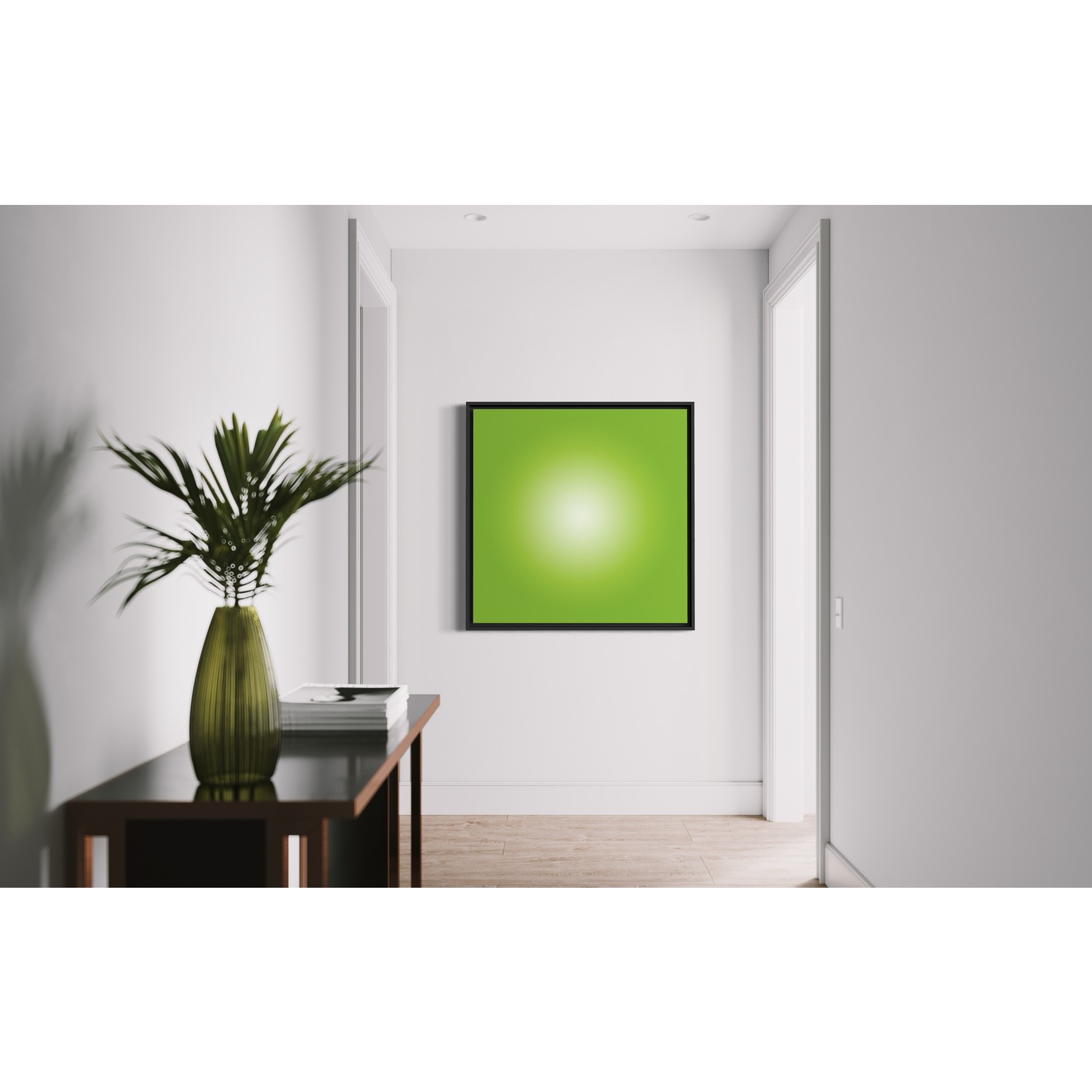 Facemount Acrylic: Bright Green Halo