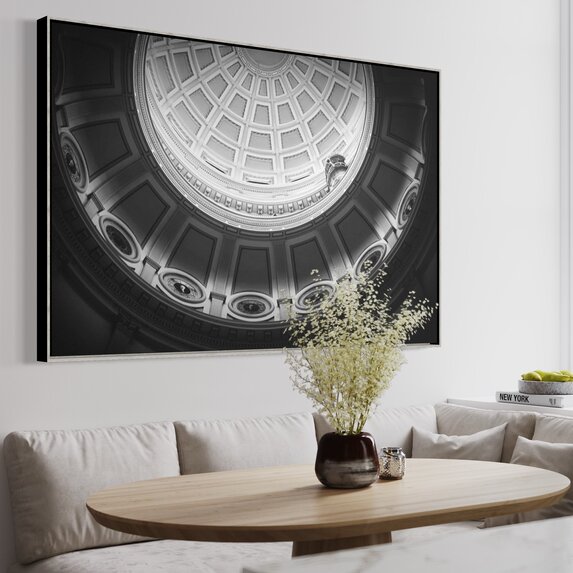 Facemount Metal Prints Black and White Dome