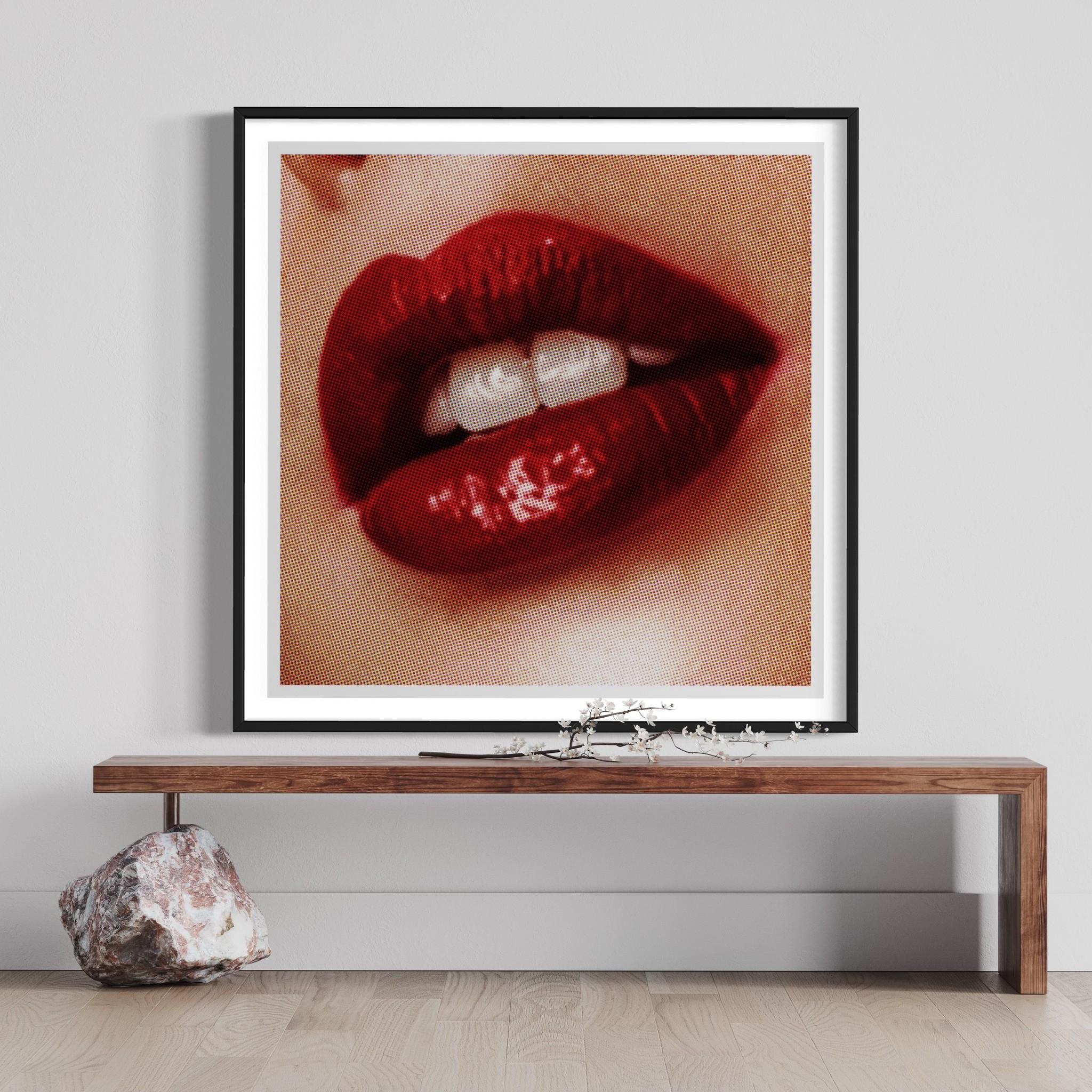 Designer Lips Canvas Wall Art 