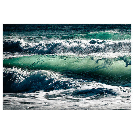 Fine Art Print on Rag Paper Green Wave Breaking by Leo Romets