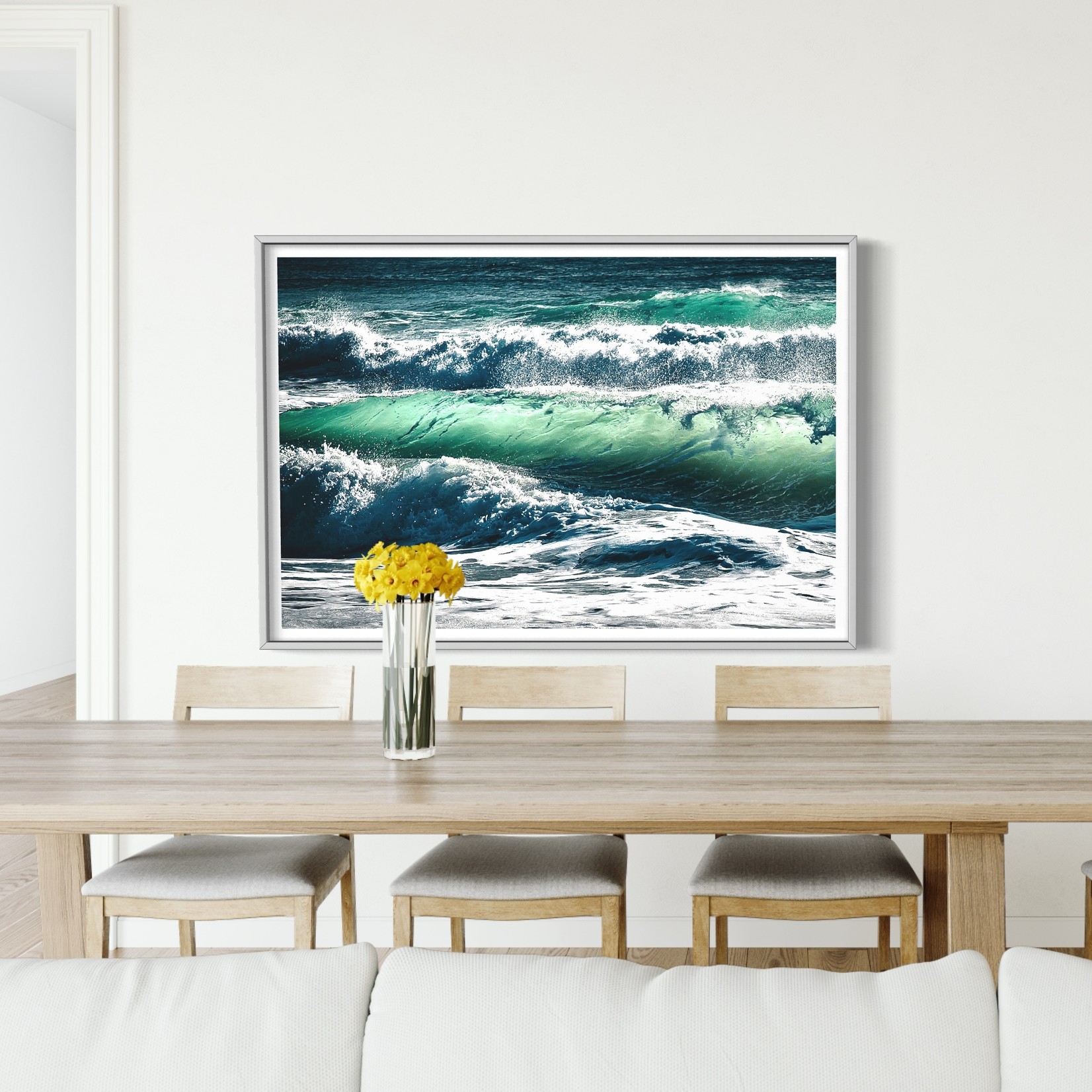 Fine Art Print on Rag Paper Green Wave Breaking by Leo Romets